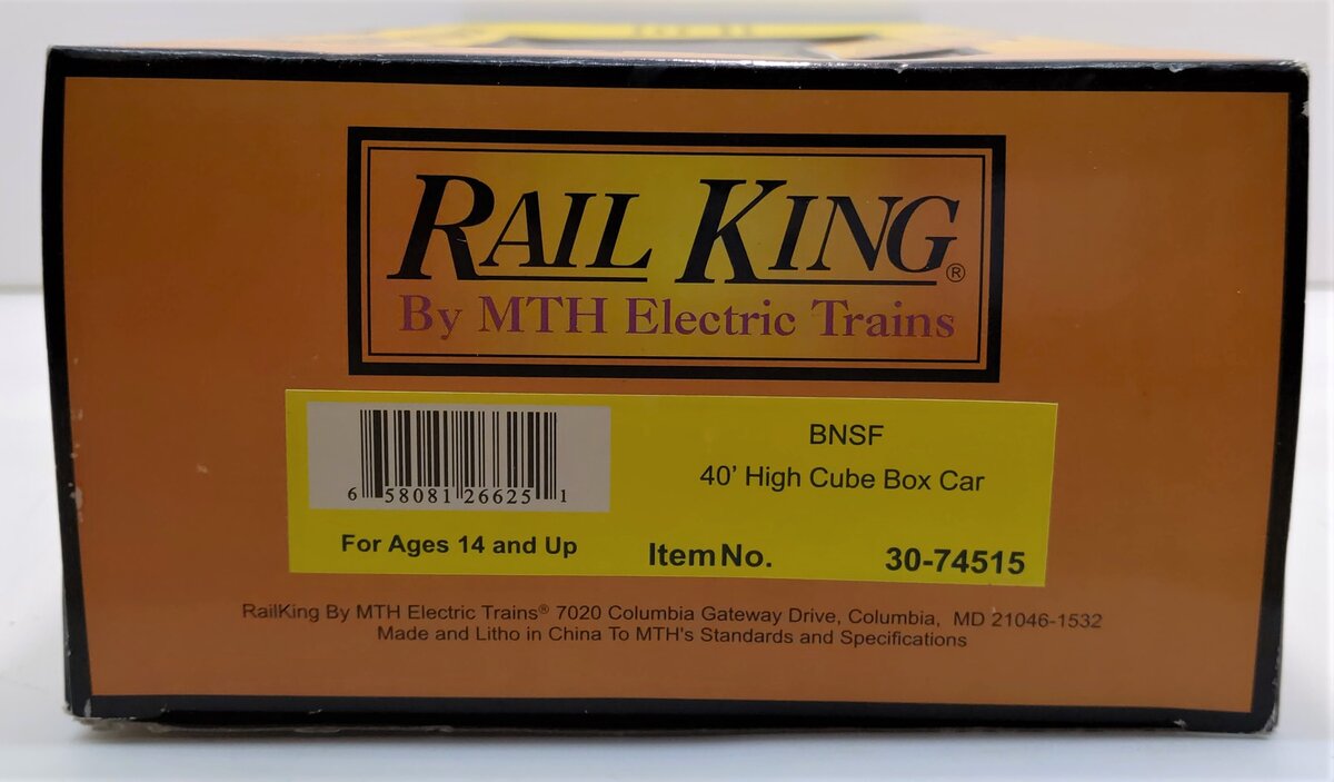 MTH 30-74515 O BNSF 40' High Cube Box Car #14068 LN/Box