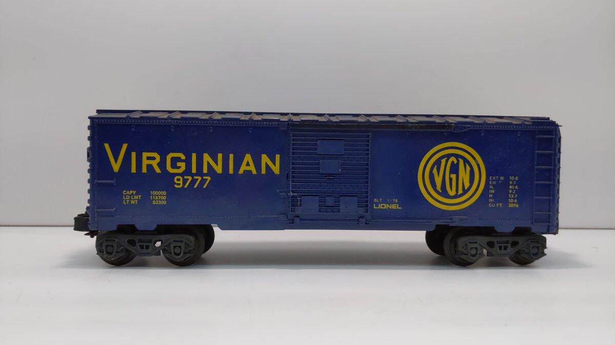 Lionel 6-9777 O Gauge Virginian Boxcar LN/Box