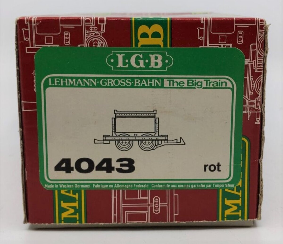 LGB 4043 G Scale Short Red Dump Car EX/Box