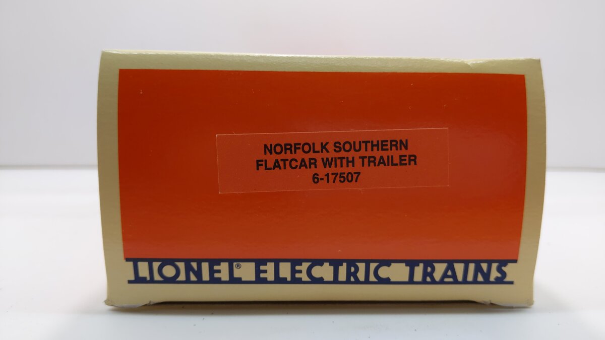 Lionel 6-17507 O Norfolk Southern Flatcar w/ Triple Crown Trailer #17507 LN/Box