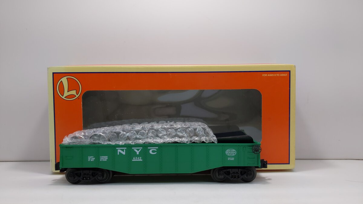 Lionel 6-19478 O Gauge New York Central Culvert Gondola Car #6342 LN/Box