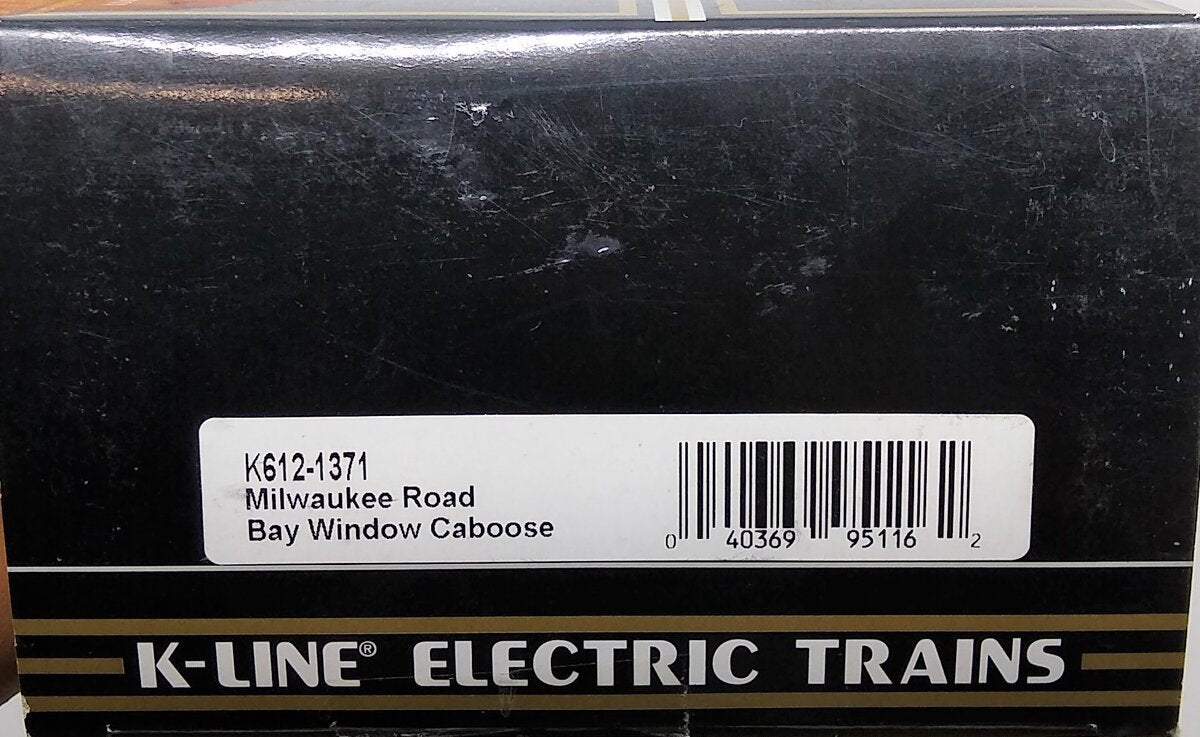 K-Line K612-1371 O Milwaukee Road Bay Window Caboose #01371 LN/Box