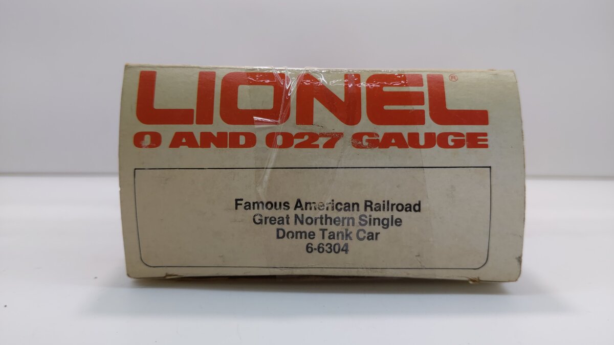 Lionel 6-6304 O Famous American Railroad Great Northern Single Dome Tank Car LN/Box