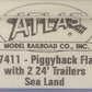 Atlas 37411 N Sea Land Piggyback Flat w/ Two 24' Trailers #705112 LN/Box