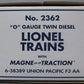 Lionel 6-38389 O Neil Young UP F3 AA Diesel Locomotive Set #2362 LN/Box