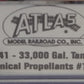 Atlas 37041 N Scale Technical Propellants 33K Gallon Tank Car #18783 LN/Box