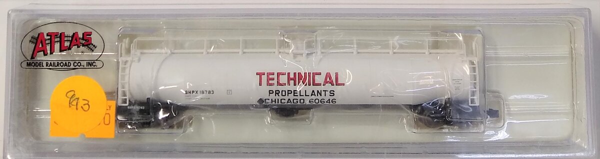Atlas 37041 N Scale Technical Propellants 33K Gallon Tank Car #18783 LN/Box