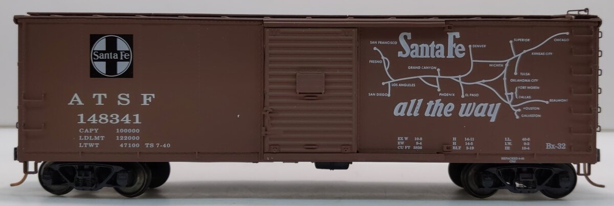 S-Helper 00134 S Scale ATSF 40' Steel Re-Built XM Boxcar #148341 EX/Box
