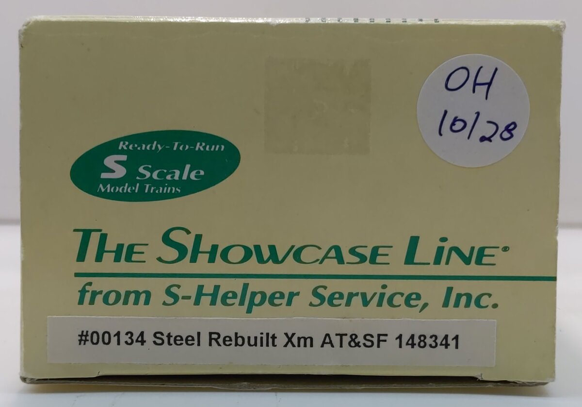 S-Helper 00134 S Scale ATSF 40' Steel Re-Built XM Boxcar #148341 LN/Box