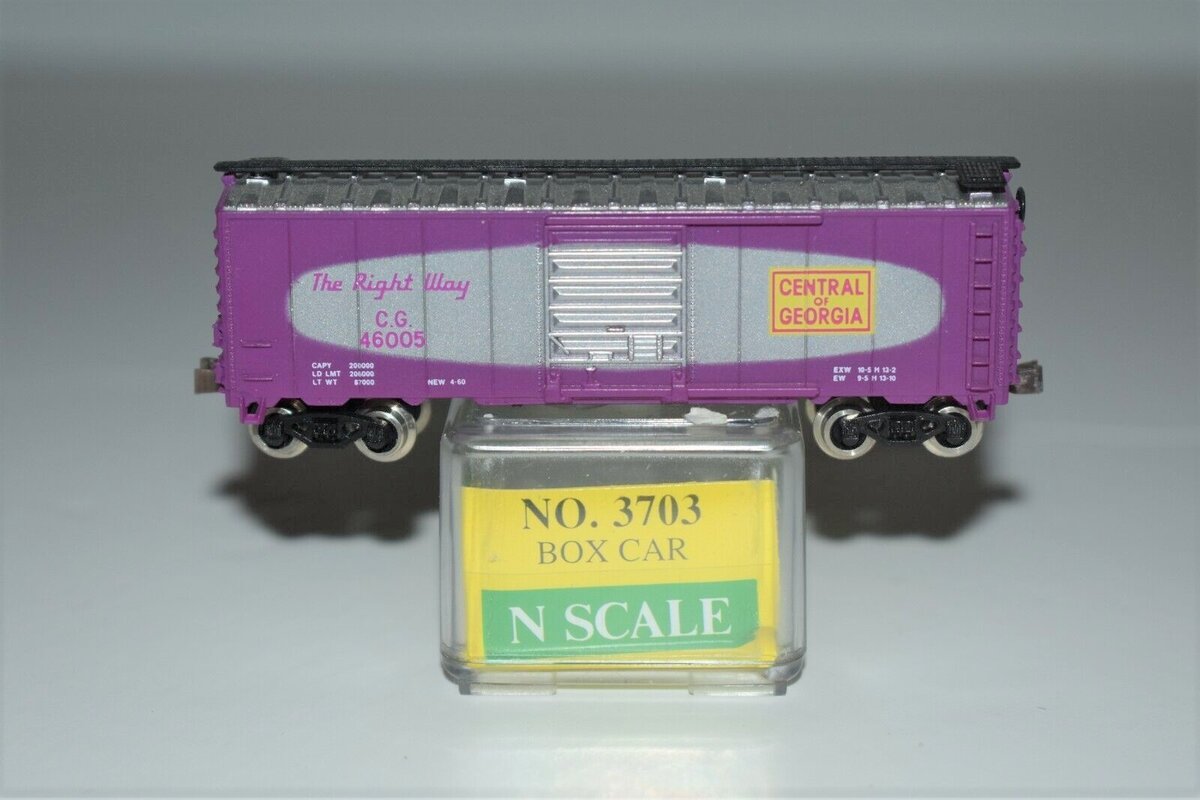 Model Power 3703 N Scale 40' Central of Georgia Boxcar #46005