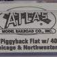 Atlas 37721 Chicago & Northwestern Piggyback Flat w/ 40' Trailer #48303 NIB