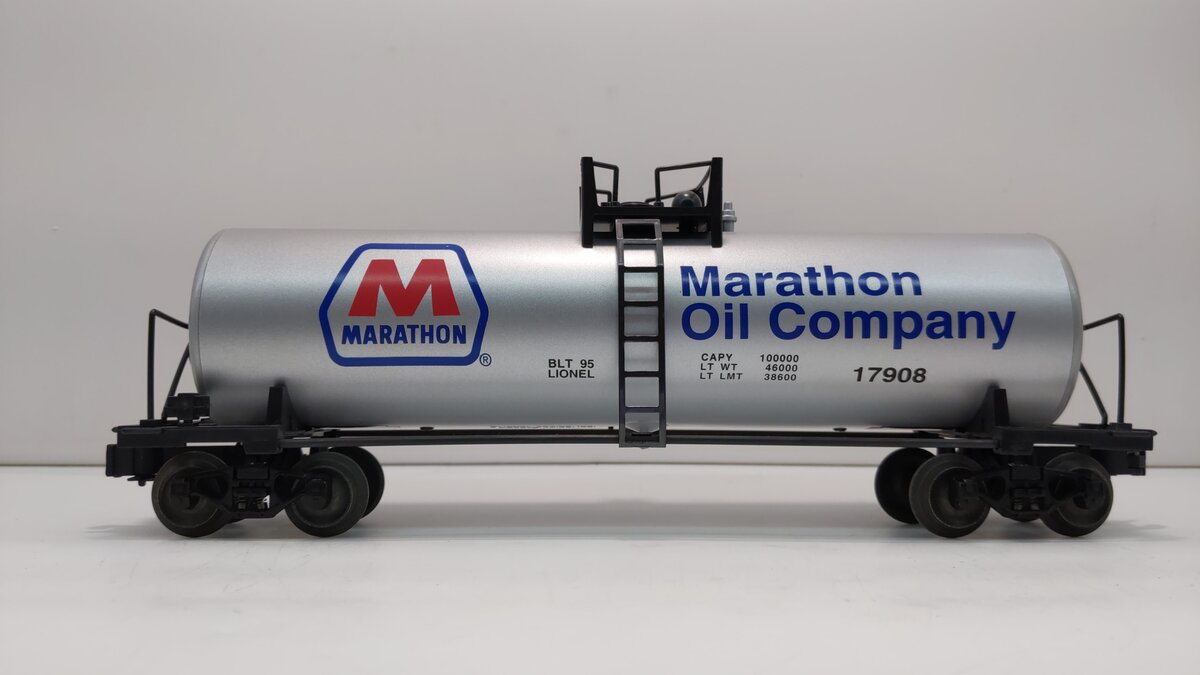 Lionel 6-17908 O Gauge Marathon Oil Tank Car LN/Box
