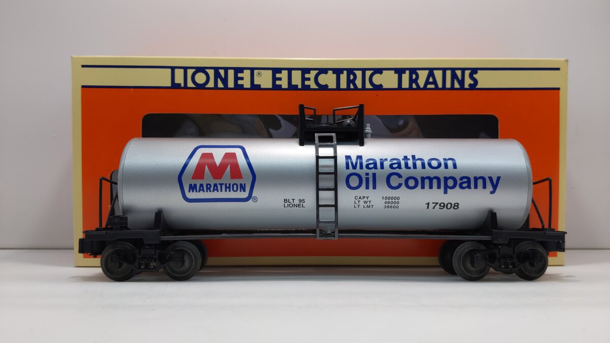 Lionel 6-17908 O Gauge Marathon Oil Tank Car LN/Box