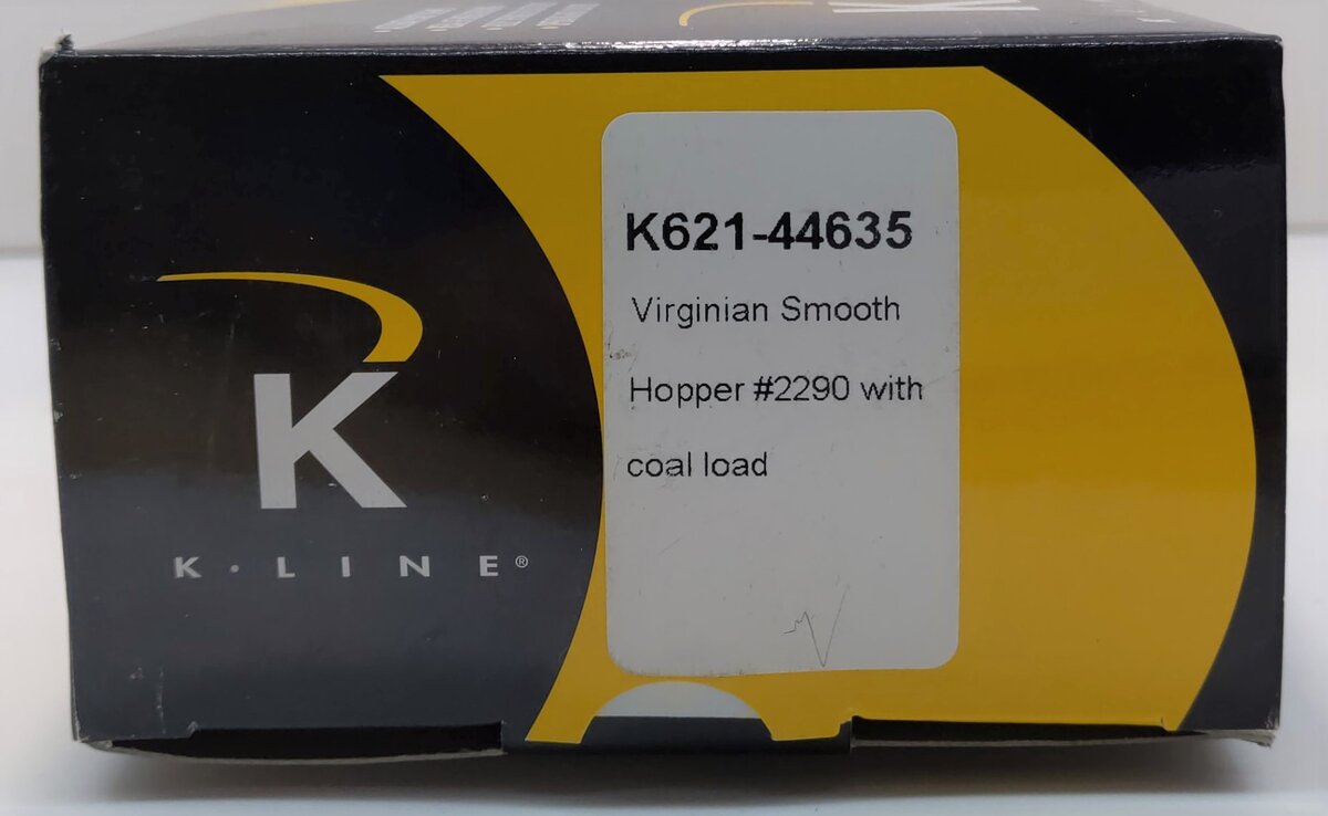 K-Line K621-44635 O Gauge Virginian Hopper w/Coal Load #2290 LN/Box