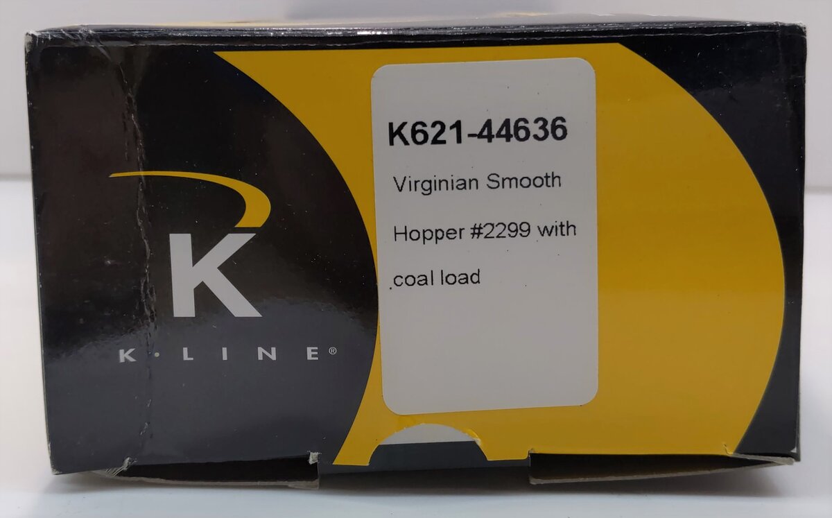 K-Line K621-44636 O Gauge Virginian Hopper w/Coal Load #2299 LN/Box