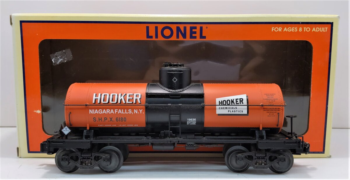 Lionel 6-19636 O Gauge Hooker 8,000 Gallon Single Dome Tank Car LN/Box