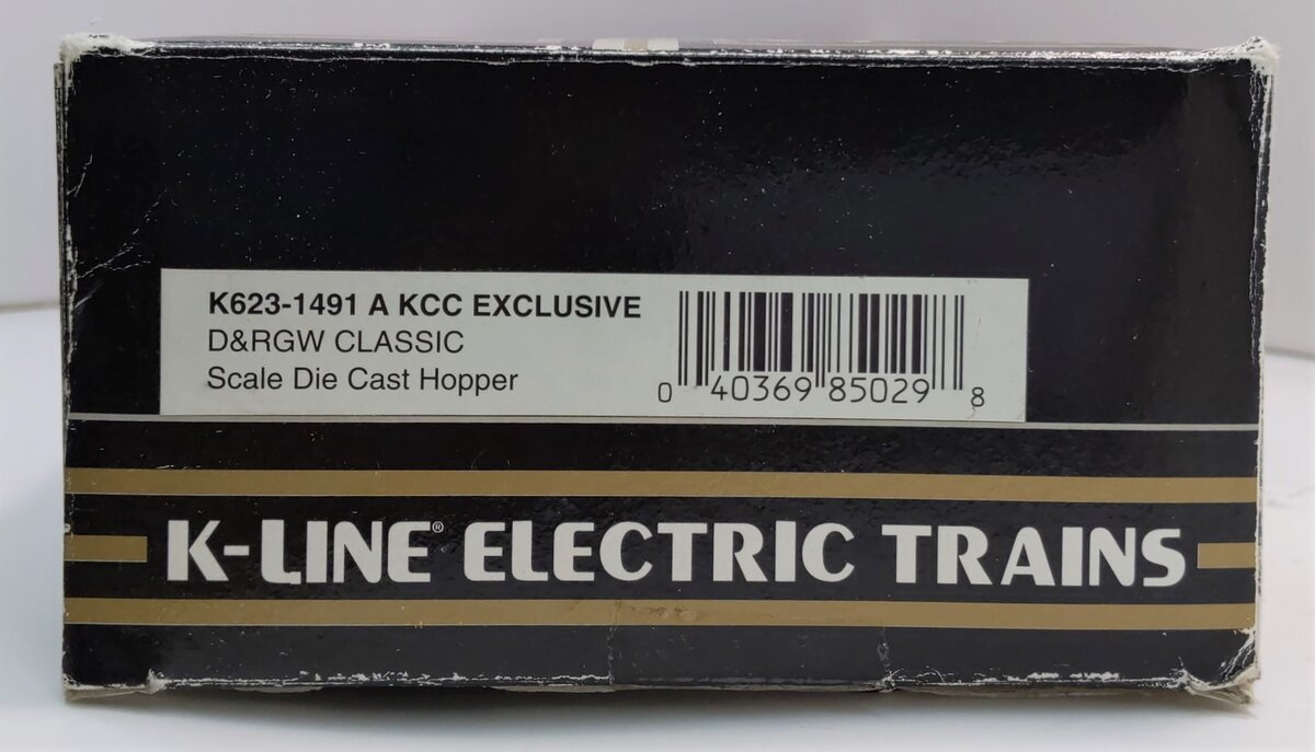 K-Line K623-1491 O Gauge Denver & Rio Grande Western Diecast Hopper LN/Box