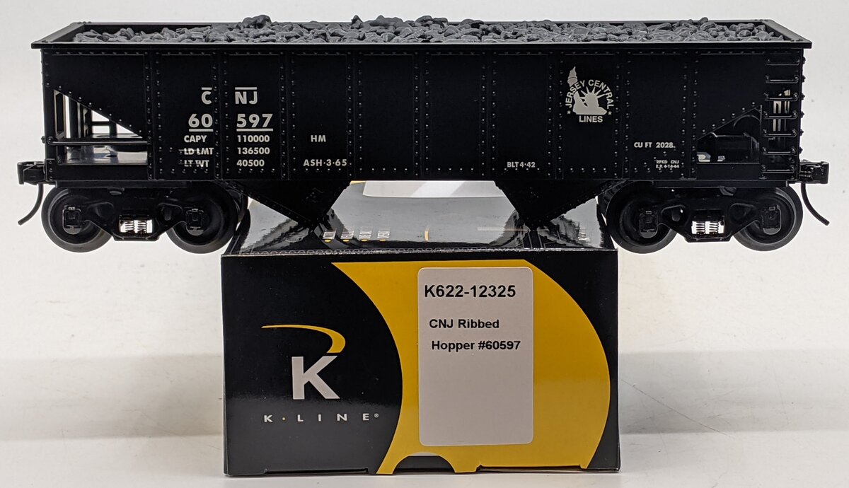 K-Line k622-12325 O Gauge CNJ Ribbed Hopper Car #60597 LN/Box