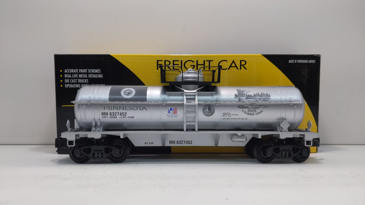 K-Line 6-21103 O Minnesota State Quarter Tank Car Bank LN/Box