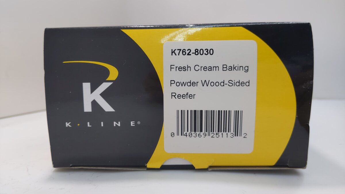 K-Line K762-8030 O Gauge Fresh Cream Baking Powder Reefer Car #10144 EX/Box