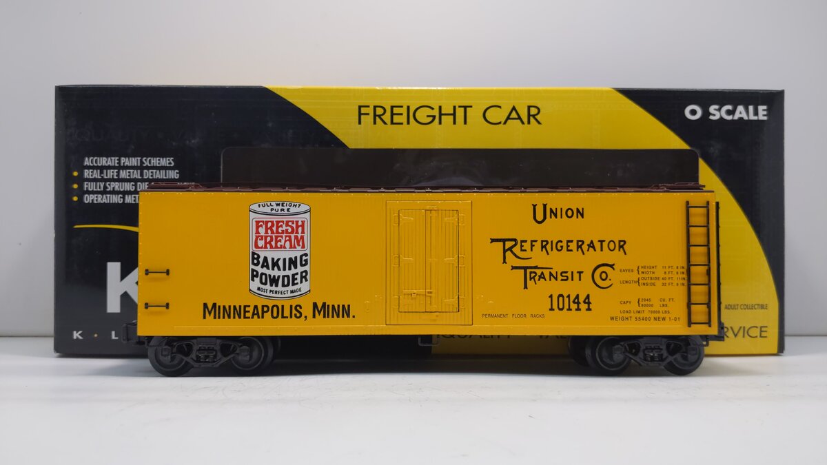 K-Line K762-8030 O Gauge Fresh Cream Baking Powder Reefer Car #10144 EX/Box