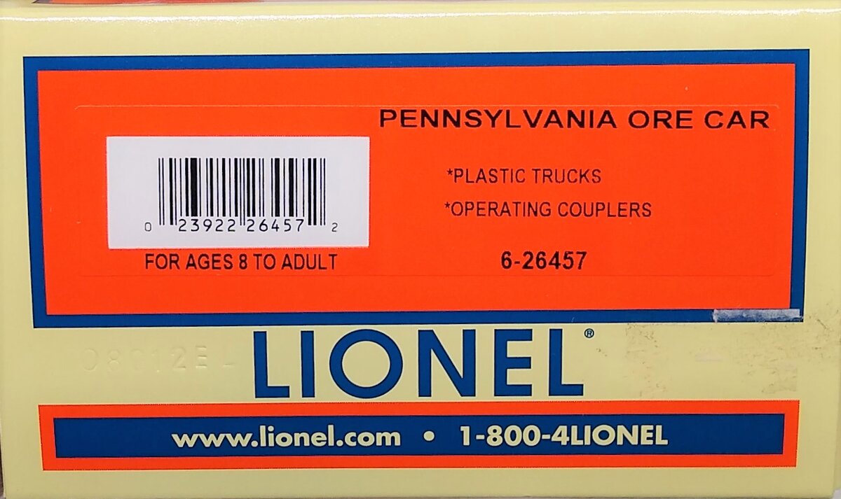 Lionel 6-26457 O Pennsylvania Railroad Ore Car #26457