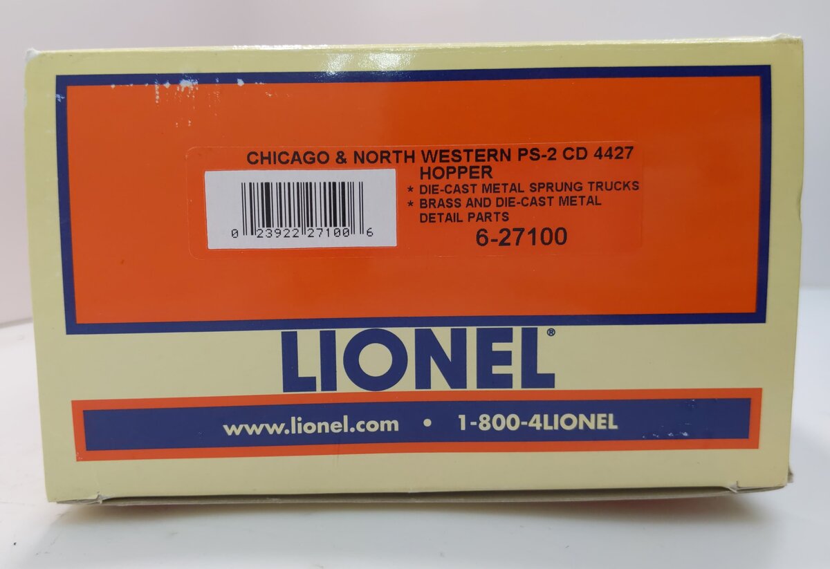 Lionel 6-27100 O Gauge Chicago and North Western PS-2 Hopper #96108 LN/Box