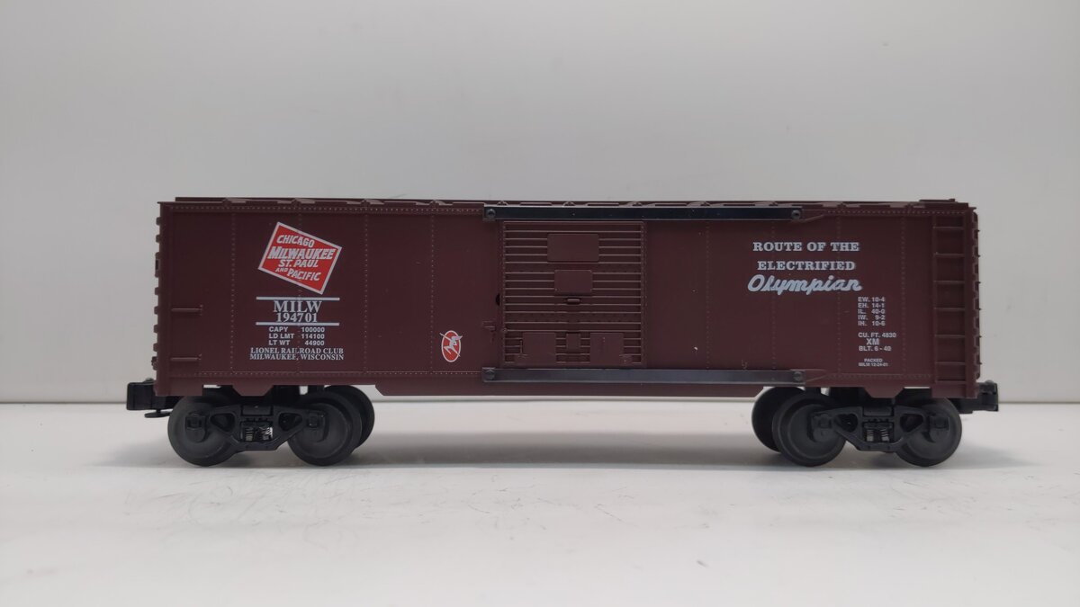 Lionel 6-52246 O Gauge Milwaukee Lionel RR Club Inc Boxcar #194701 NIB