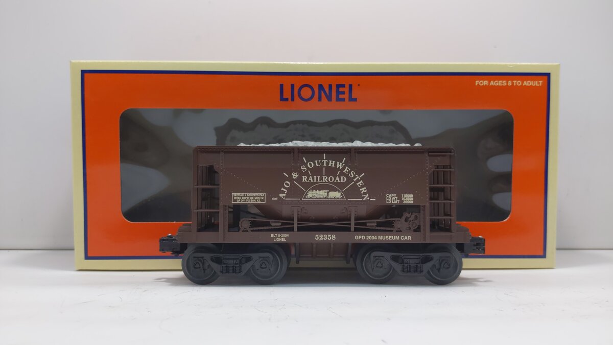 Lionel 6-52358 O Gauge Ajo & Southwestern GPD TTOM Ore Car LN/Box
