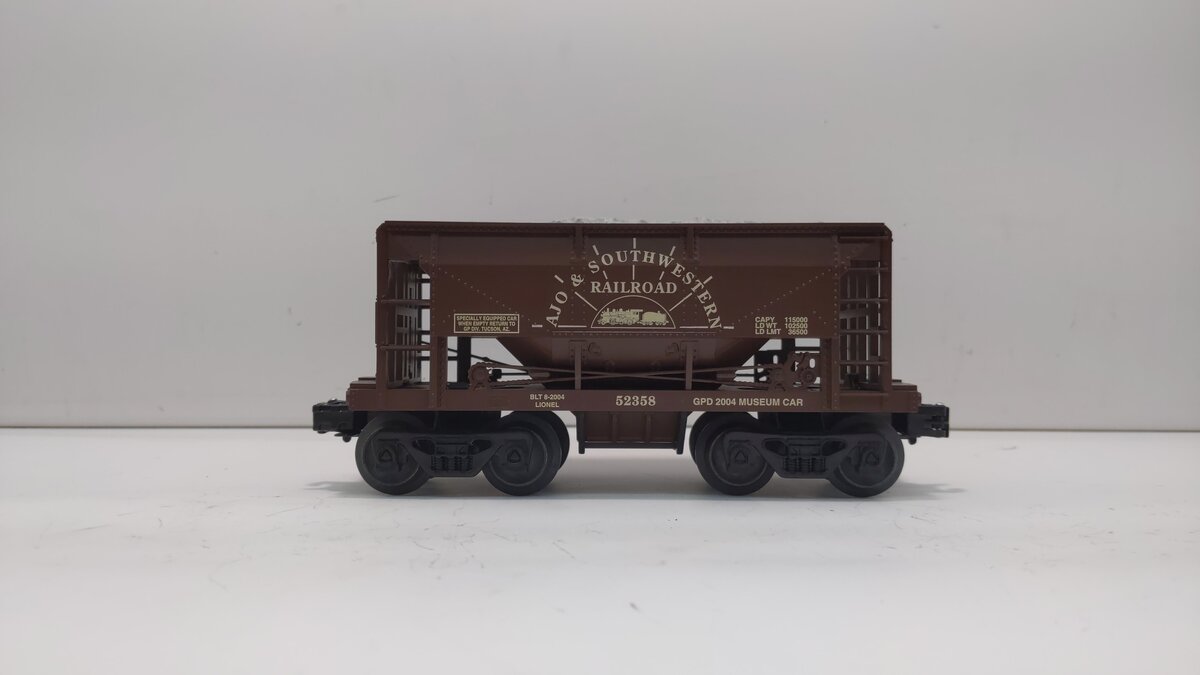 Lionel 6-52358 O Gauge Ajo & Southwestern GPD TTOM Ore Car LN/Box