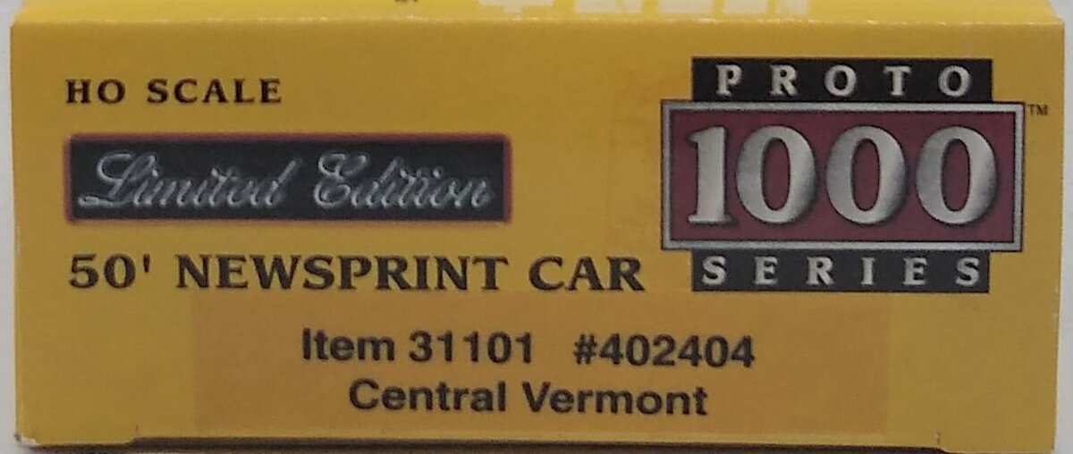 Proto 1000 31101 HO Central Vermont 50' Newsprint Car #402404 LN/Box