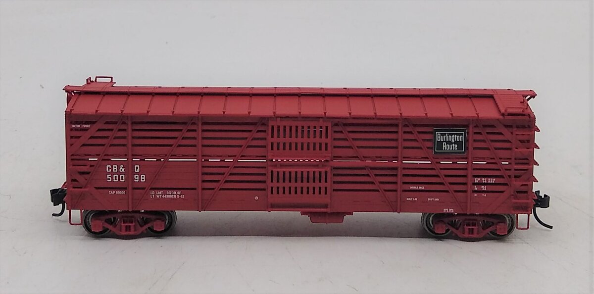 Proto 2000 30994 HO Chicago Burlington & Quincy Mather 40' Stock Car #50098 LN/Box