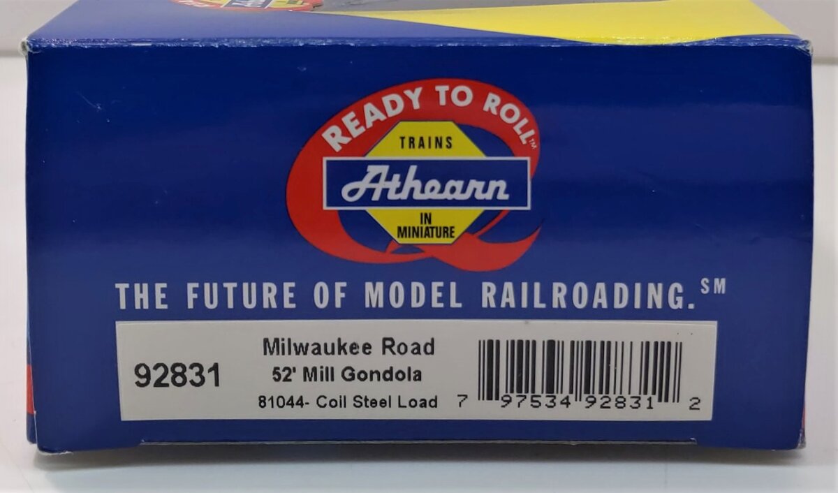 Athearn 92831 HO Milwaukee Road 52' Mill Gondola w/Coil Load #81044