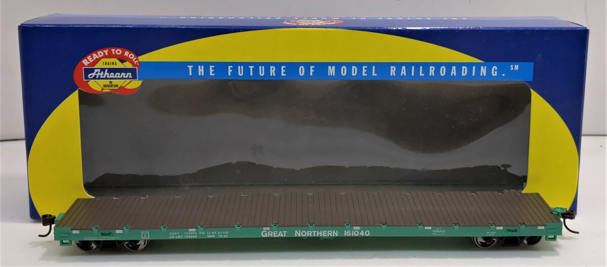 Athearn 92678 HO Great Northern 60' Ready-to-Run Flat Car #161040