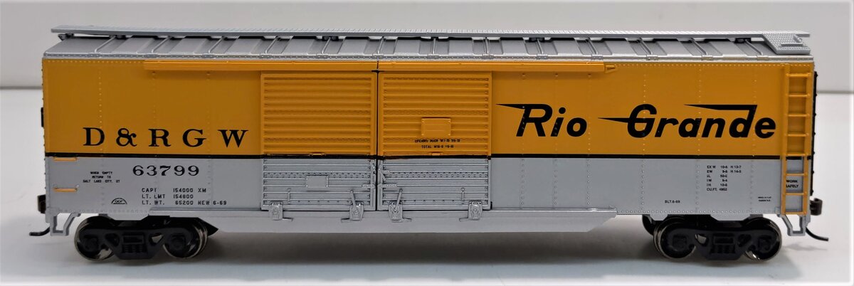 Athearn 92442 HO D&RGW 50' Double Door Box Car #63799 NIB