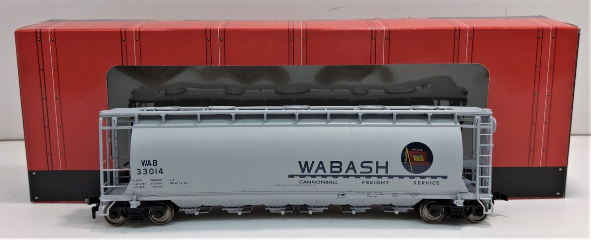Atlas 1959-1 HO Wabash ACF 6-Bay Cylindrical Hopper #33014 LN/Box