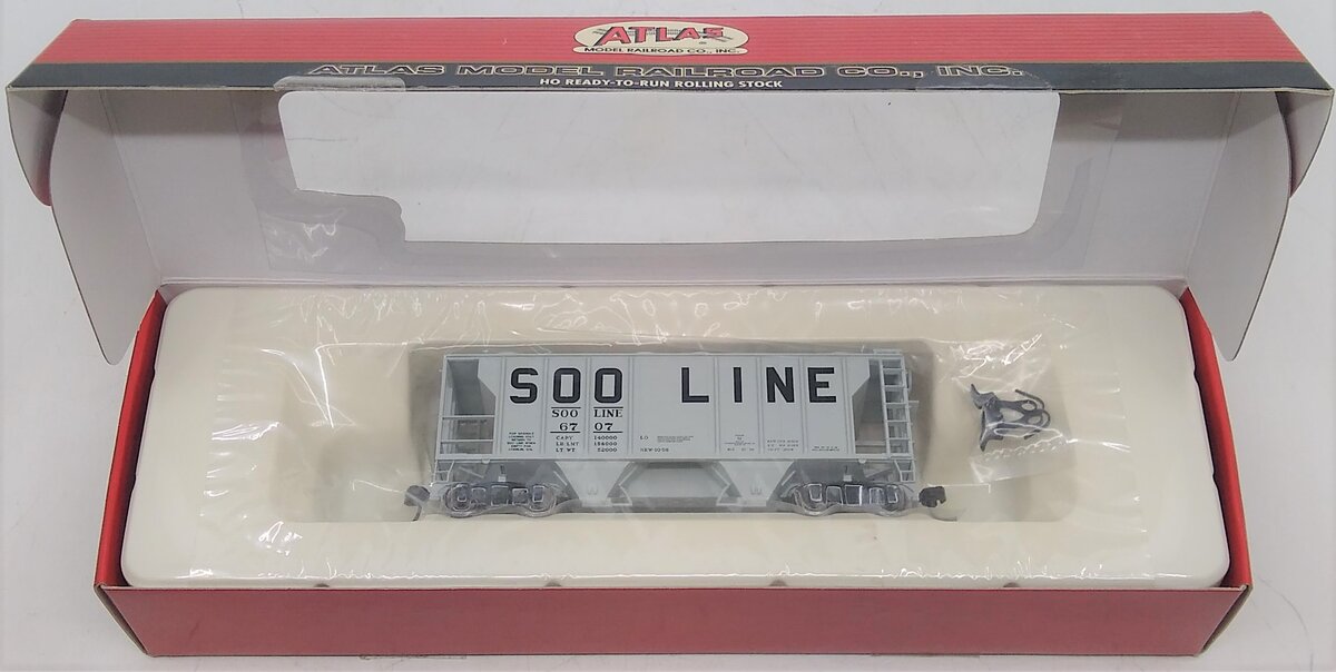 Atlas SLHTS-2 HO SOO Line 2-Bay Covered Hopper Car #6707 LN/Box