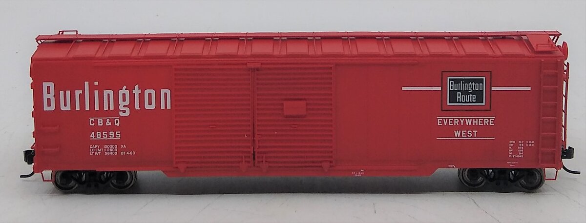 Proto 2000 30327 HO Scale Burlington Route 50' Automobile Box Car #48595 LN/Box