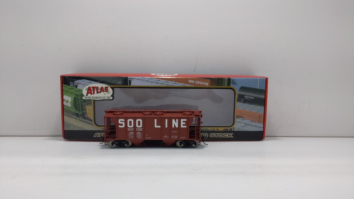 Atlas SLHTS-3 HO Scale SOO Line Covered 2-Bay Hopper #6849 MT/Box