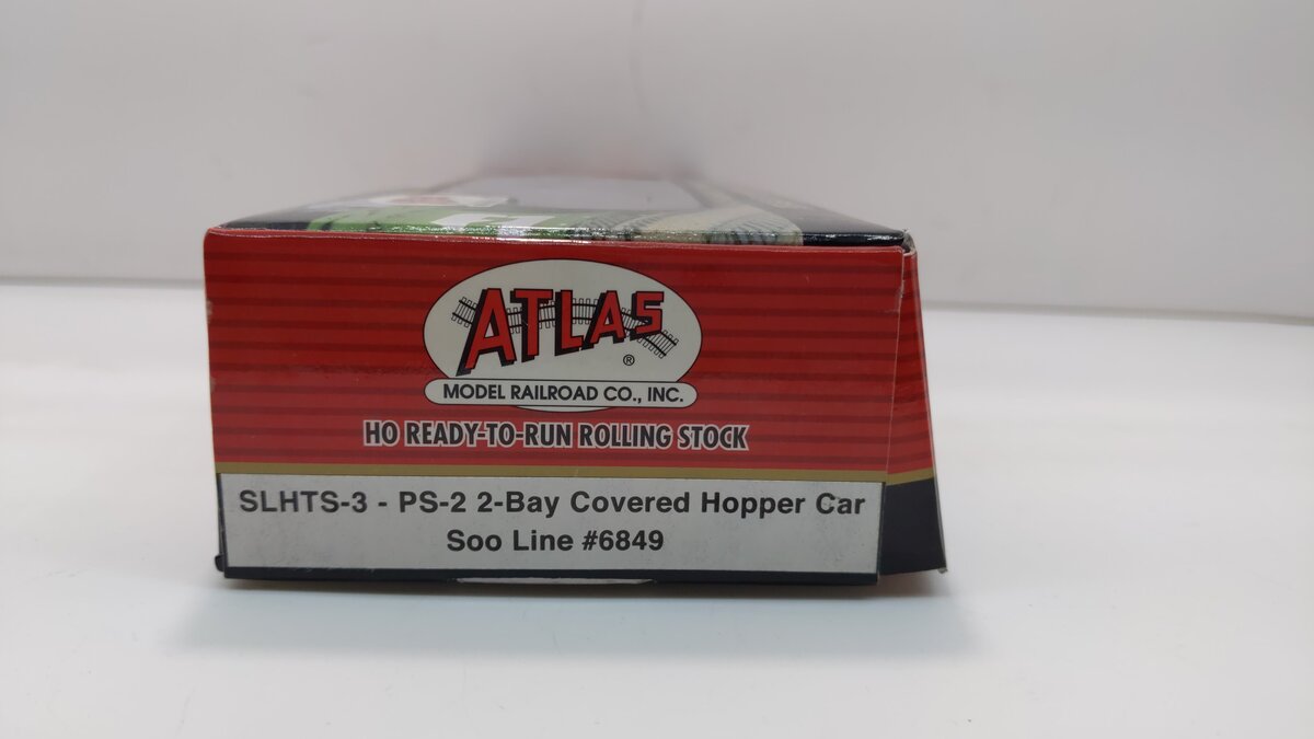 Atlas SLHTS-3 HO Scale SOO Line Covered 2-Bay Hopper #6849 MT/Box