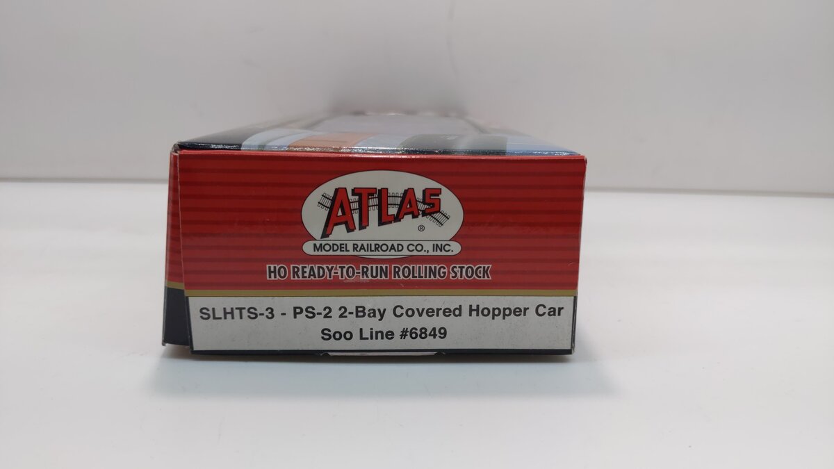 Atlas SLHTS-3 HO Scale SOO Line Covered 2-Bay Hopper #6849 MT/Box