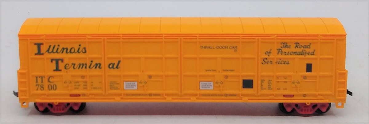 Life Like 8456 HO Illinois Terminal 60' Thrall Door Box Car #7800