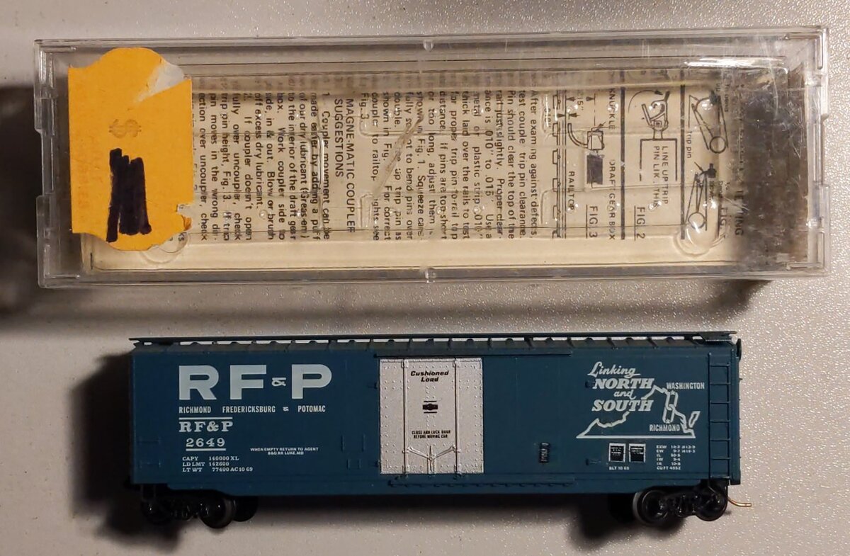Micro-Trains 03200040 N RF&P 50' Standard Steel Plug Door Boxcar #2649
