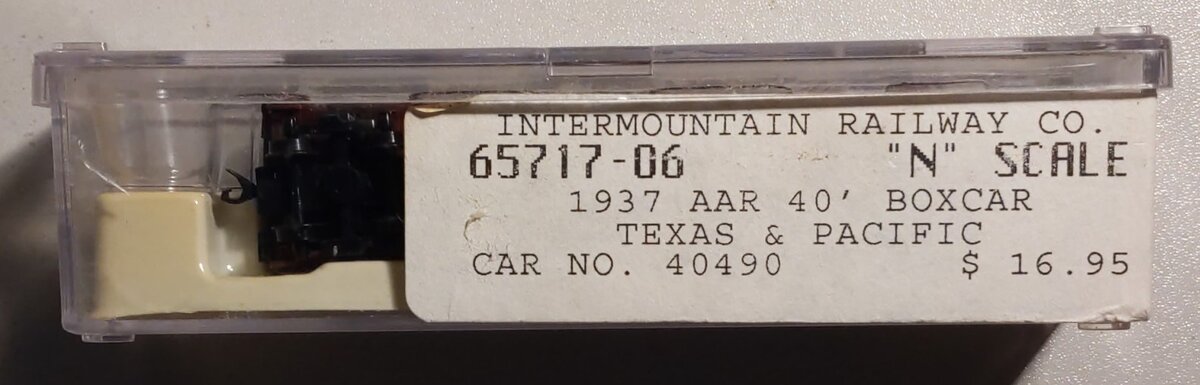 InterMountain 65717-06 N Scale Texas & Pacific 1937 AAR 40' Boxcar #40490 LN/Box