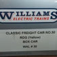 Williams WAL 30 O Gauge Reading Boxcar #106478 LN/Box
