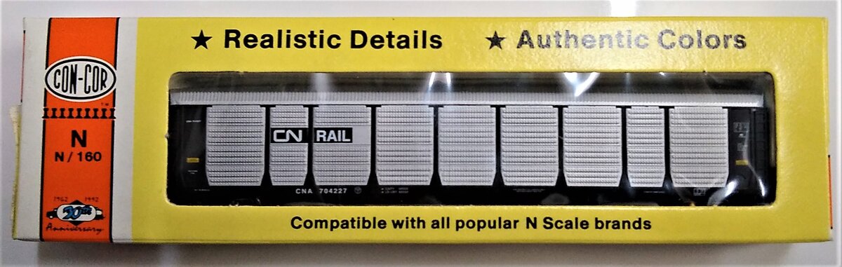 Con-Cor 0001-603016 N Scale CN Railway Tri Level Auto Rack Car Boxcar #704227