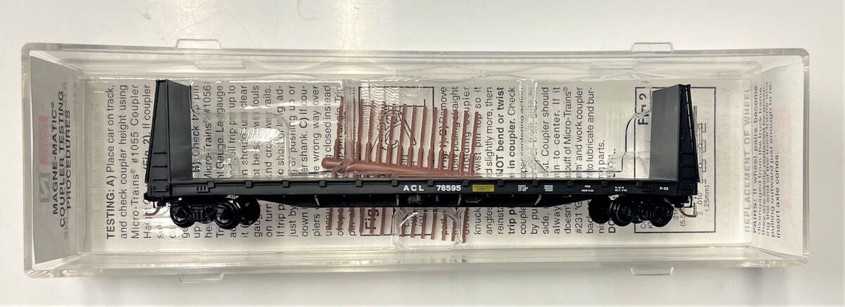 Micro-Trains 05400120 N ACL 61' 8" Bulkhead Straight Side Flatcar #78595 LN/Box