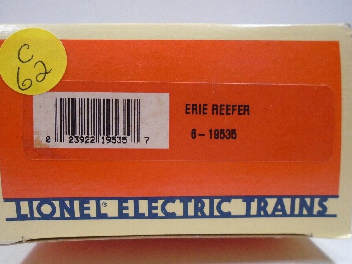 Lionel 6-19535 O Union Refrigerator Transit Lines Erie Reefer Car #19535 LN/Box