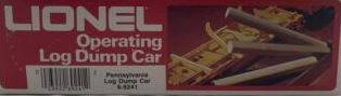 Lionel 6-9241 O Gauge Pennsylvania Operating Log Dump Car LN/Box