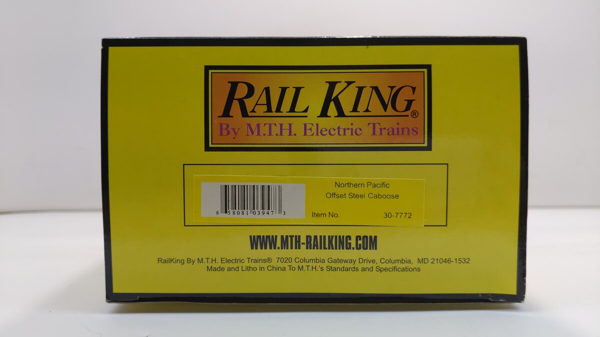 MTH 30-7772 O Northern Pacific RailKing Offset Steel Caboose Car #10101 LN/Box